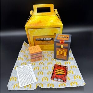2025 McDonald's Minecraft Adult Happy Meal Toy Big Mac w/ Used Code Card & Box